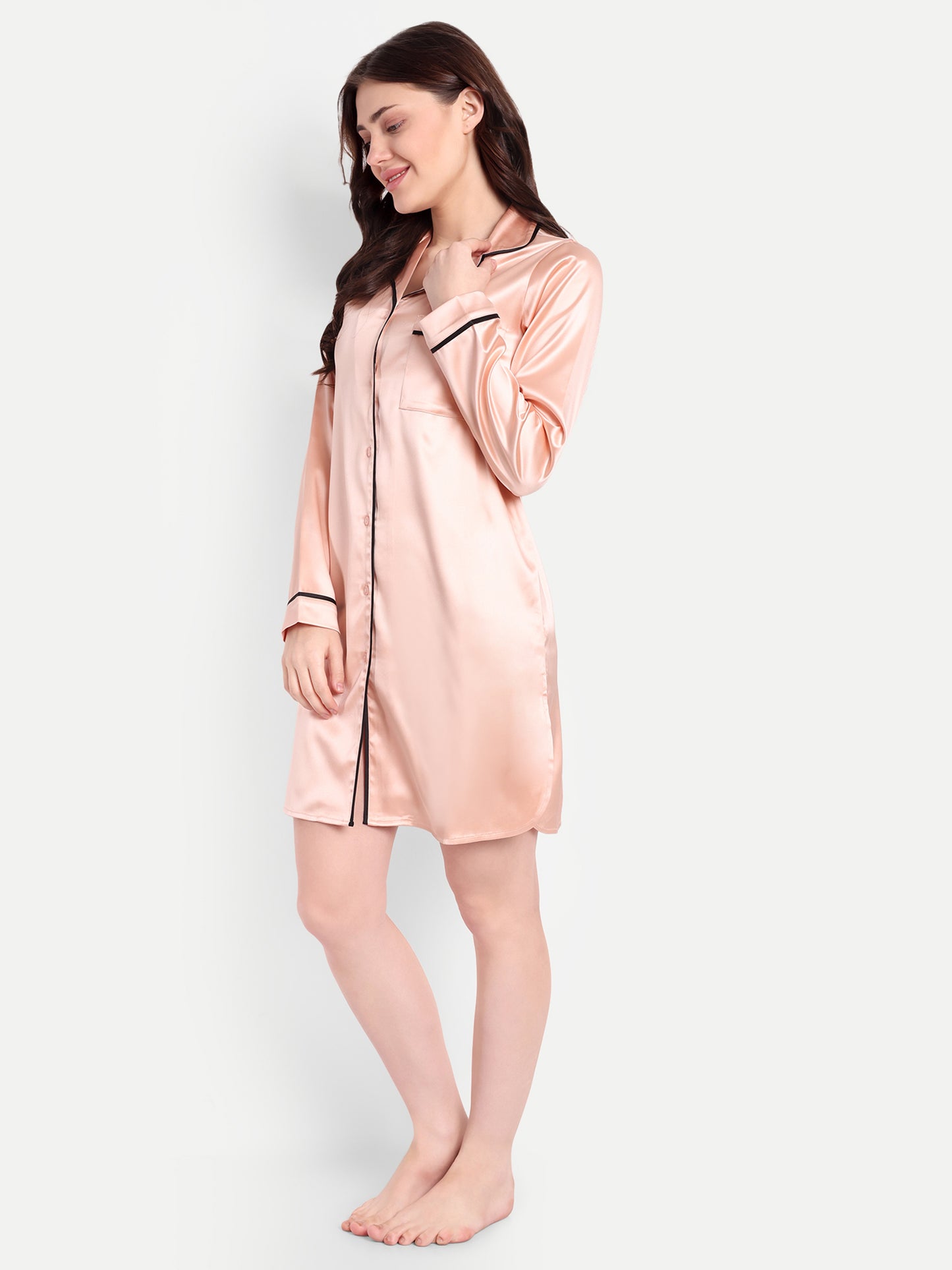 CHERIE SLEEP DRESS IN PEACH