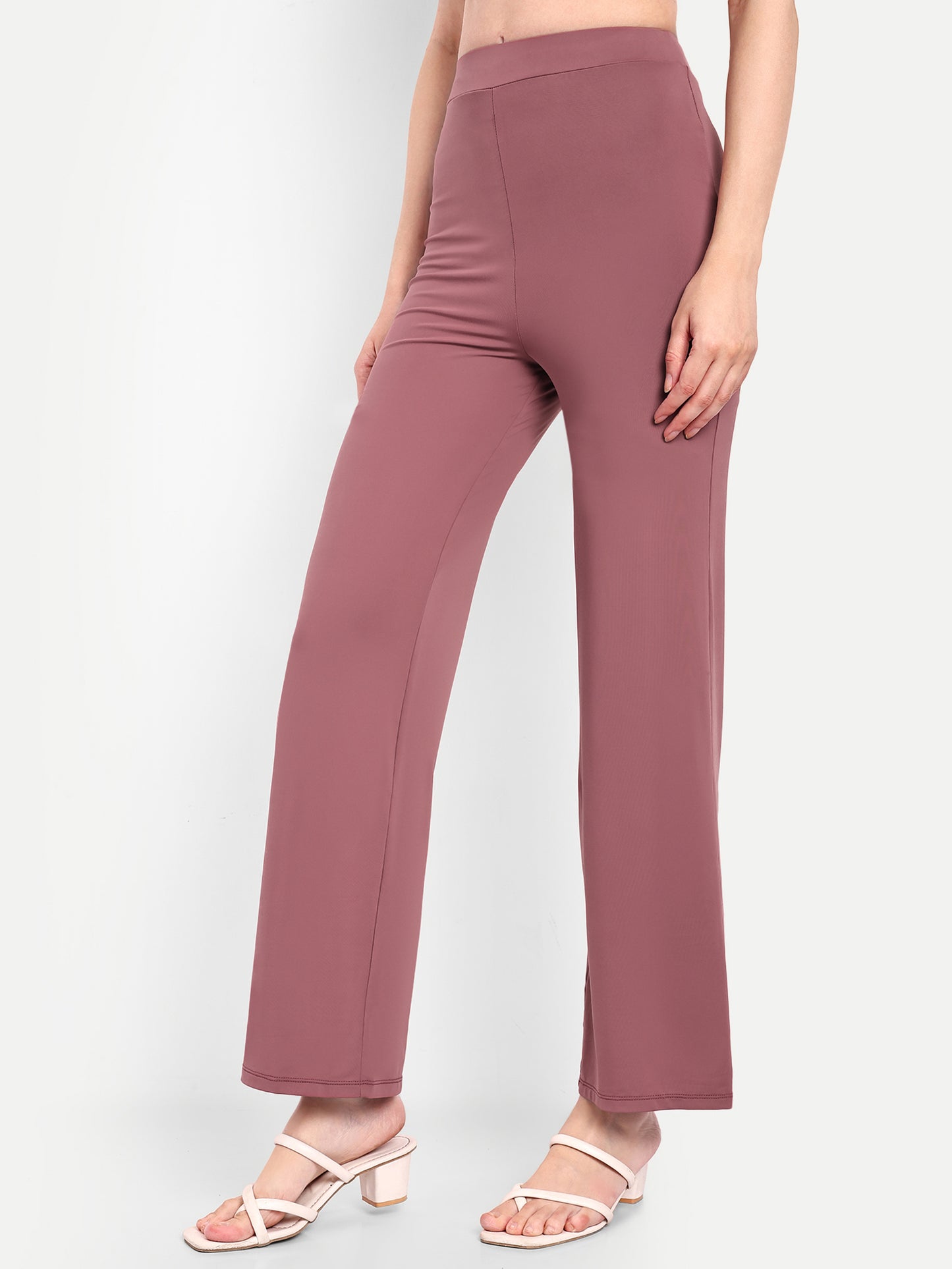 JULIA FLARED PANTS IN PINK ROSE