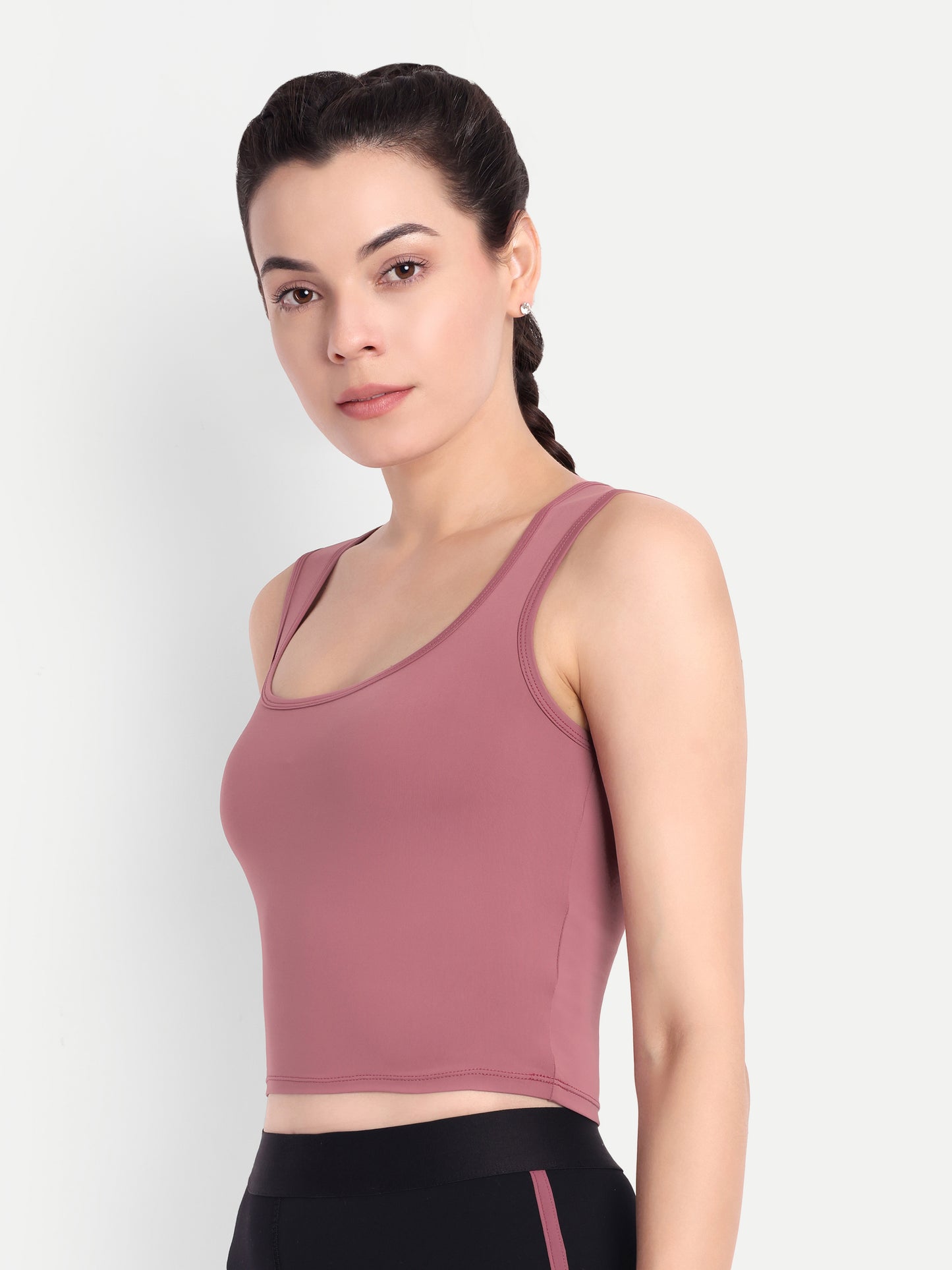 FLEUR CROP TOP IN PINK ROSE