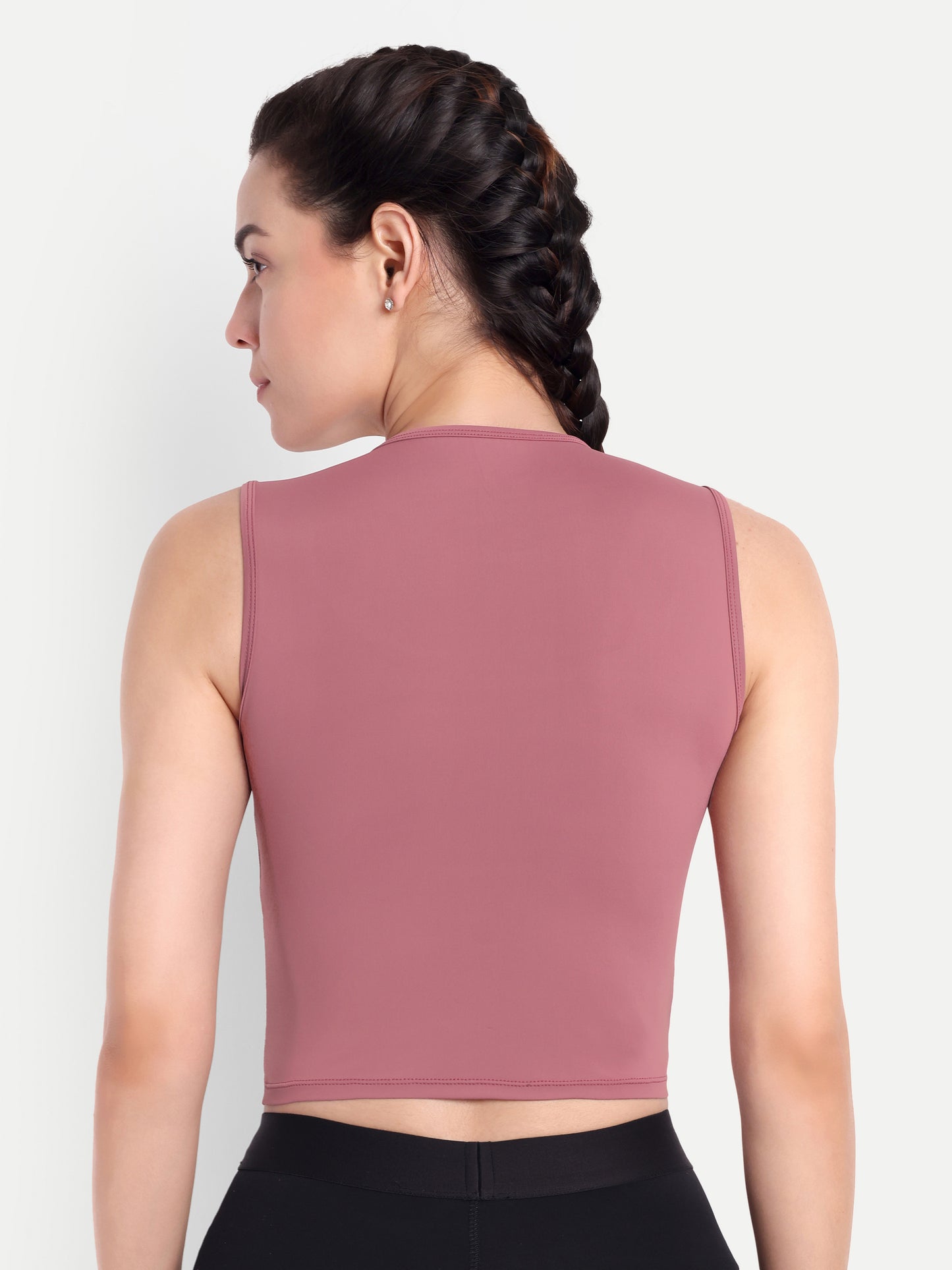 FLEUR CROP TOP IN PINK ROSE