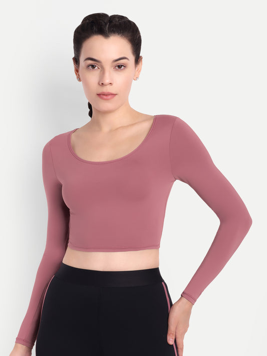 BLAKE CROP TOP IN PINK ROSE