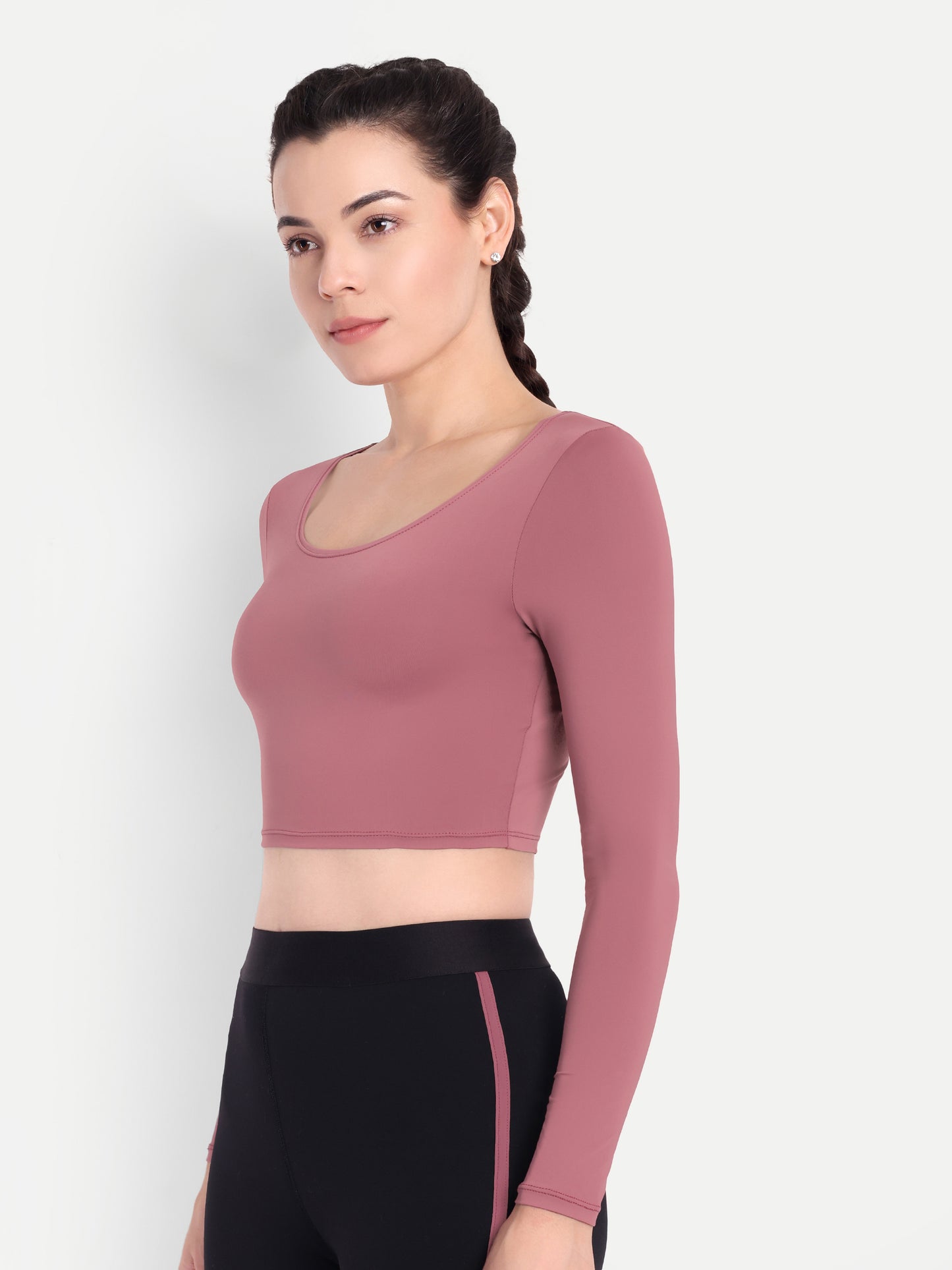 BLAKE CROP TOP IN PINK ROSE