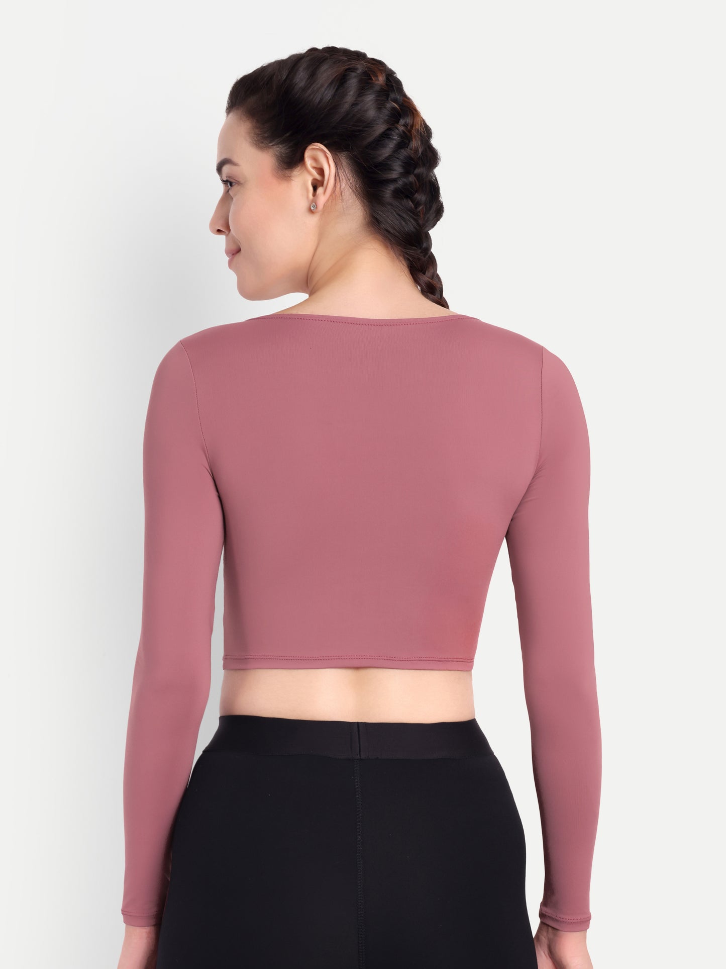 BLAKE CROP TOP IN PINK ROSE