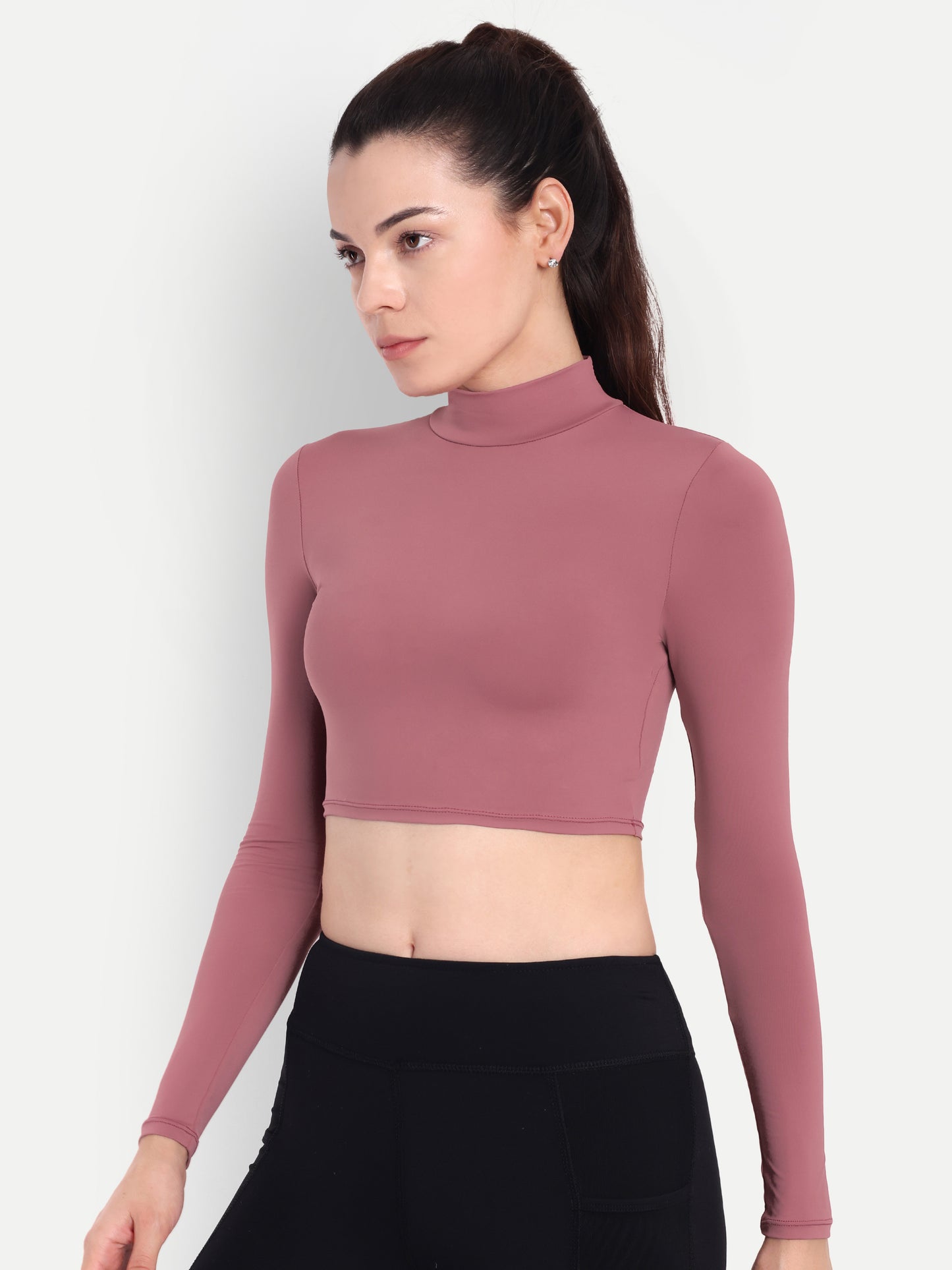 ELLE CROP TOP IN PINK ROSE