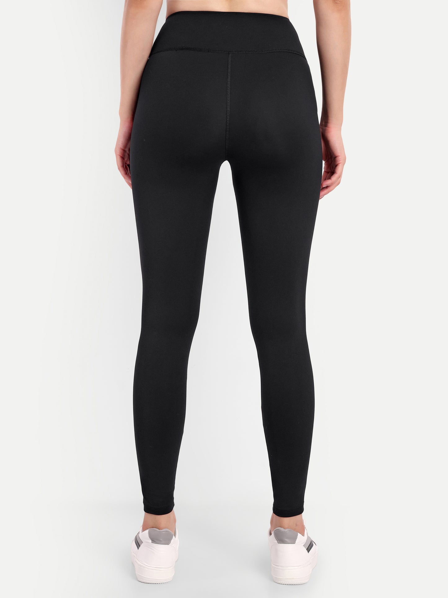 MARIA ROSE ACCENT HIGH WAISTED BLACK LEGGINGS