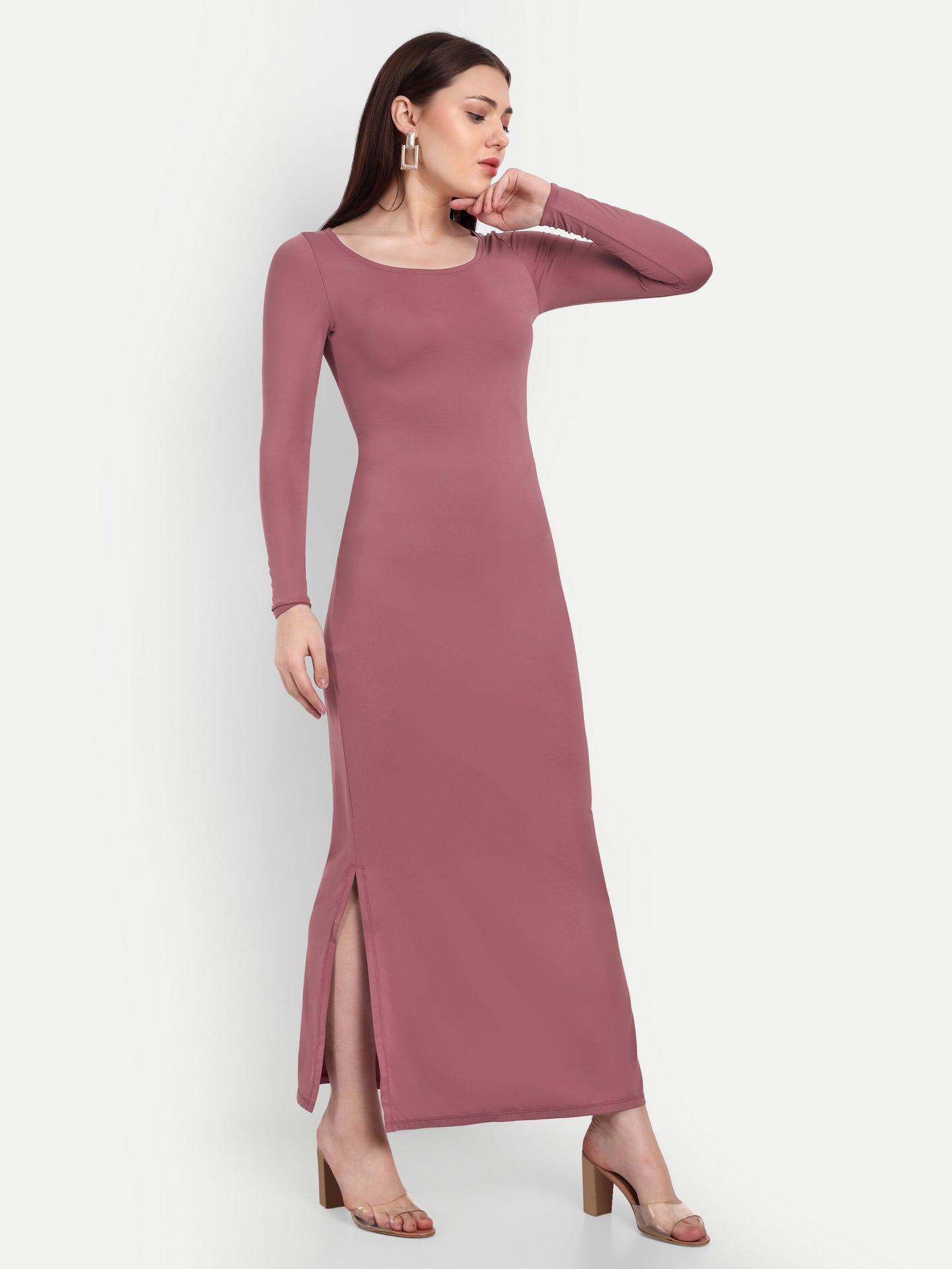 NADIA LOUNGE DRESS IN PINK ROSE