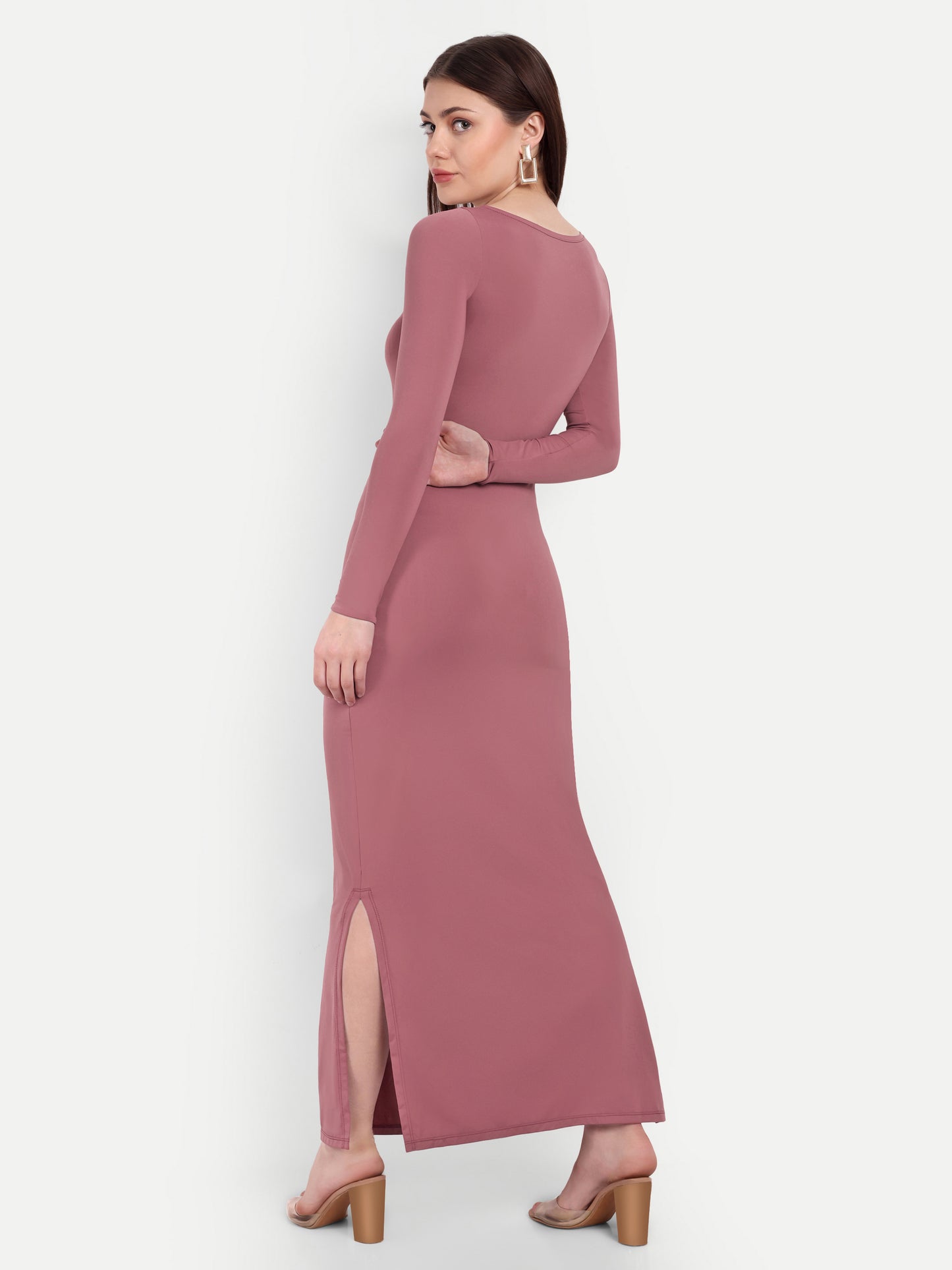 NADIA LOUNGE DRESS IN PINK ROSE