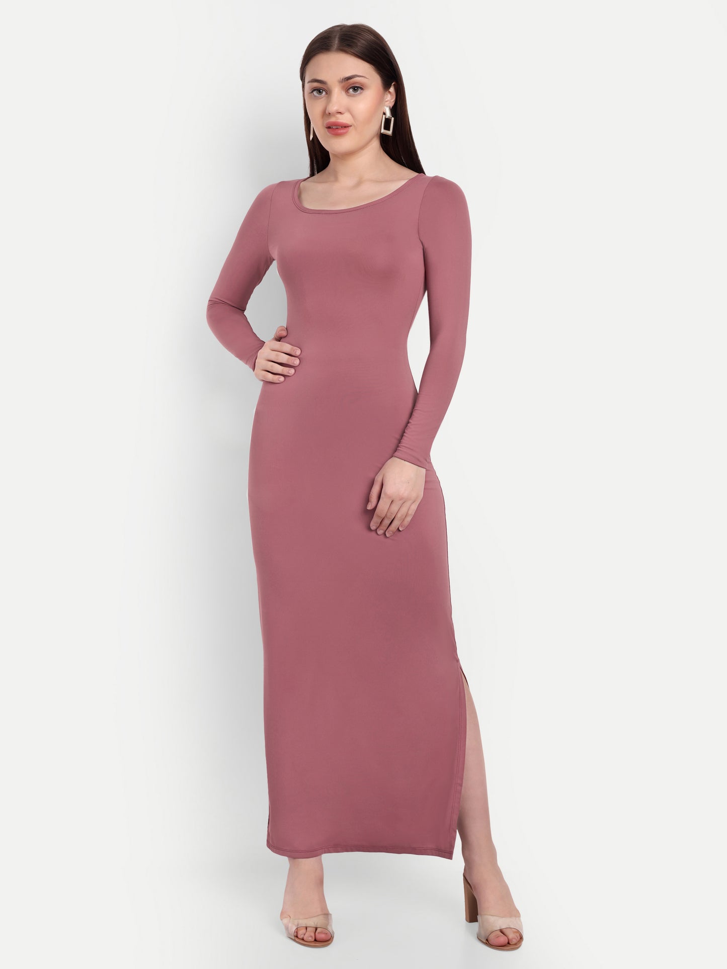 NADIA LOUNGE DRESS IN PINK ROSE