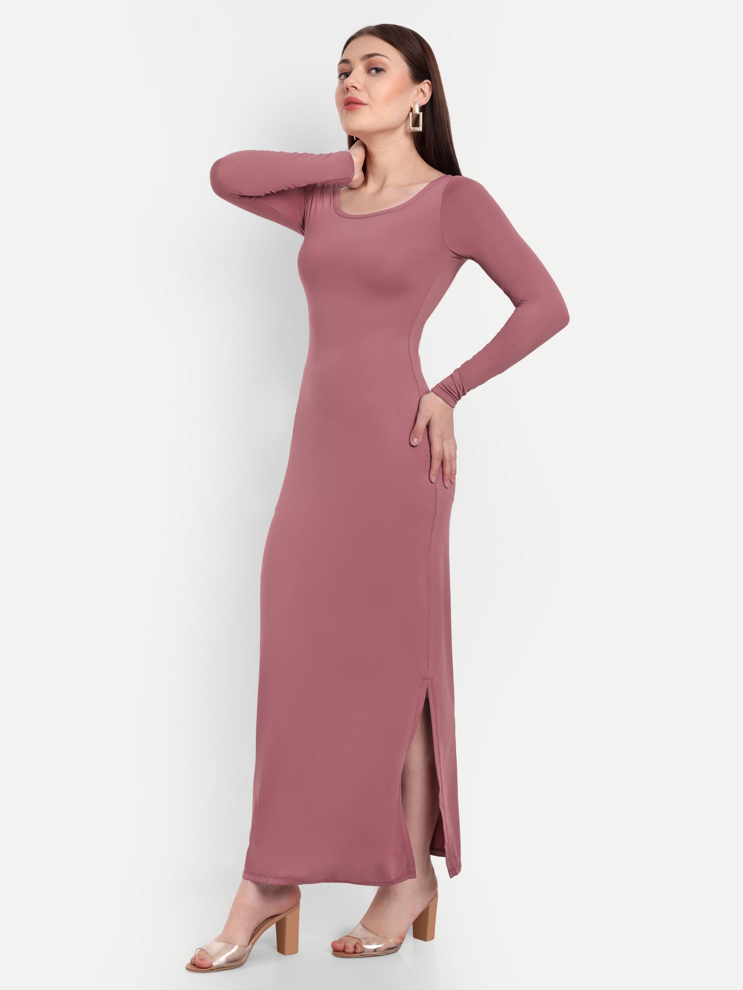 NADIA LOUNGE DRESS IN PINK ROSE