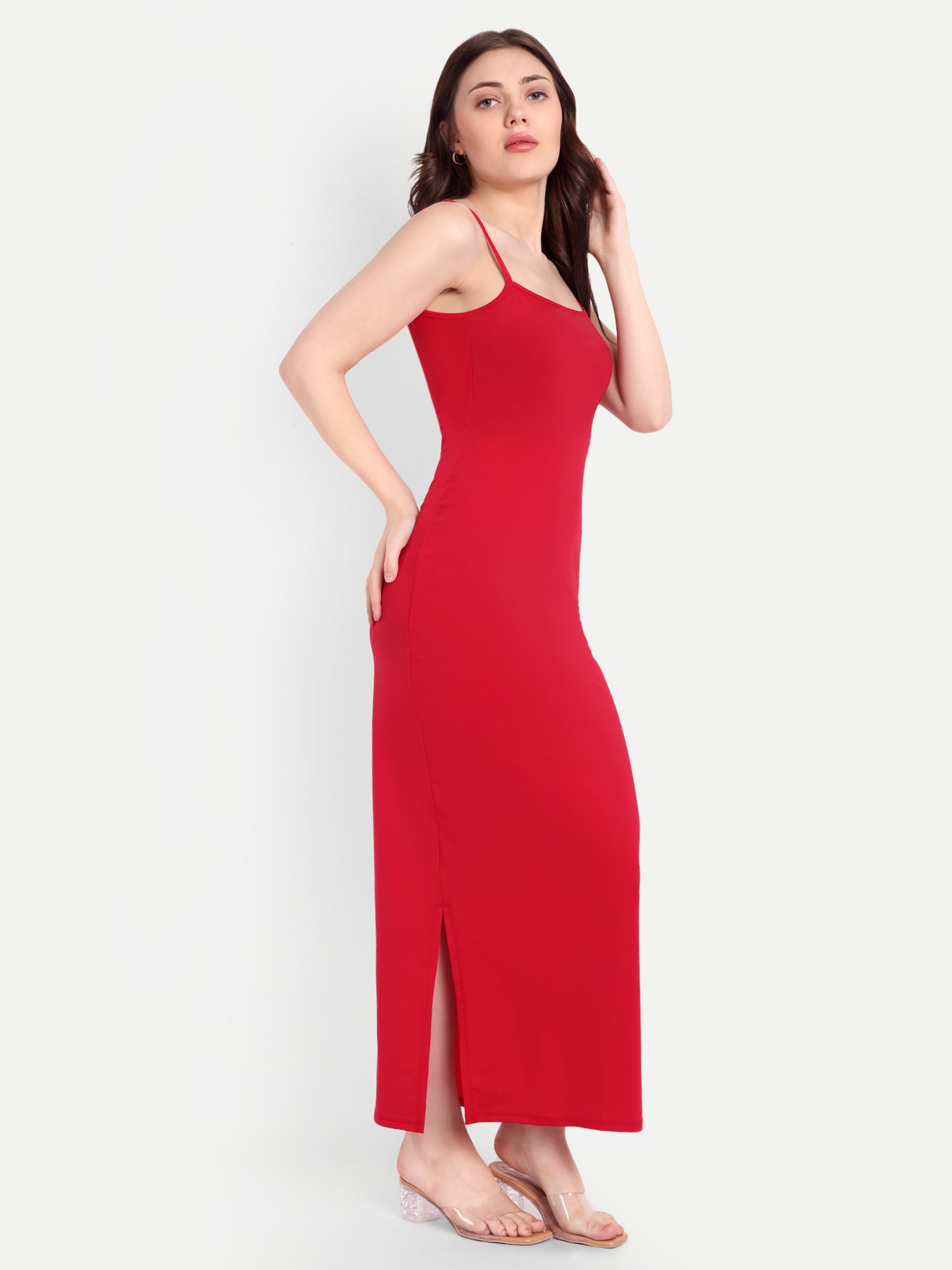 SOPHIA LOUNGE DRESS IN SCARLET RED