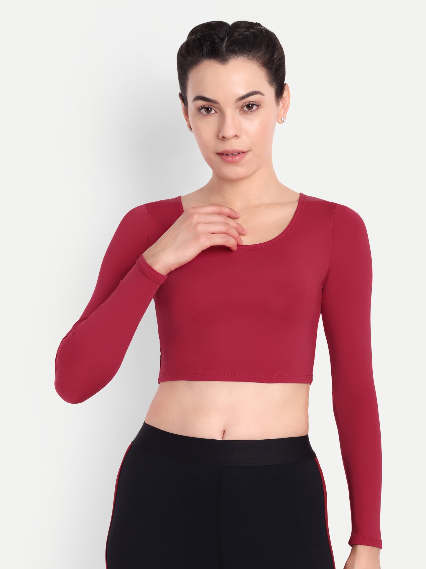 BLAKE CROP TOP IN SCARLET RED