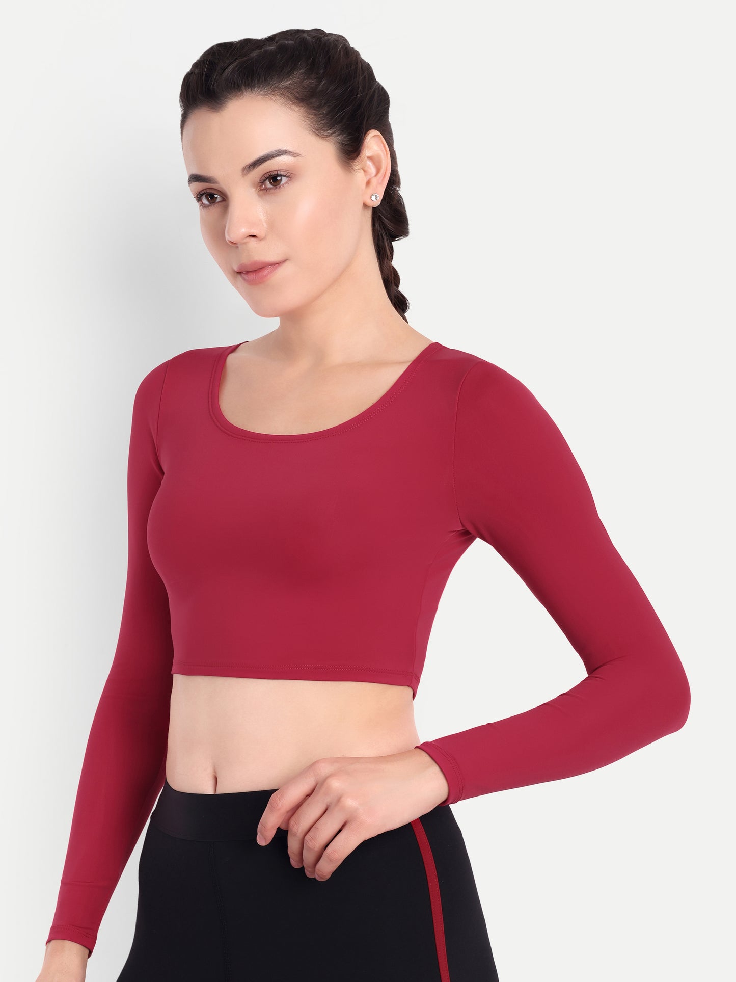 BLAKE CROP TOP IN SCARLET RED