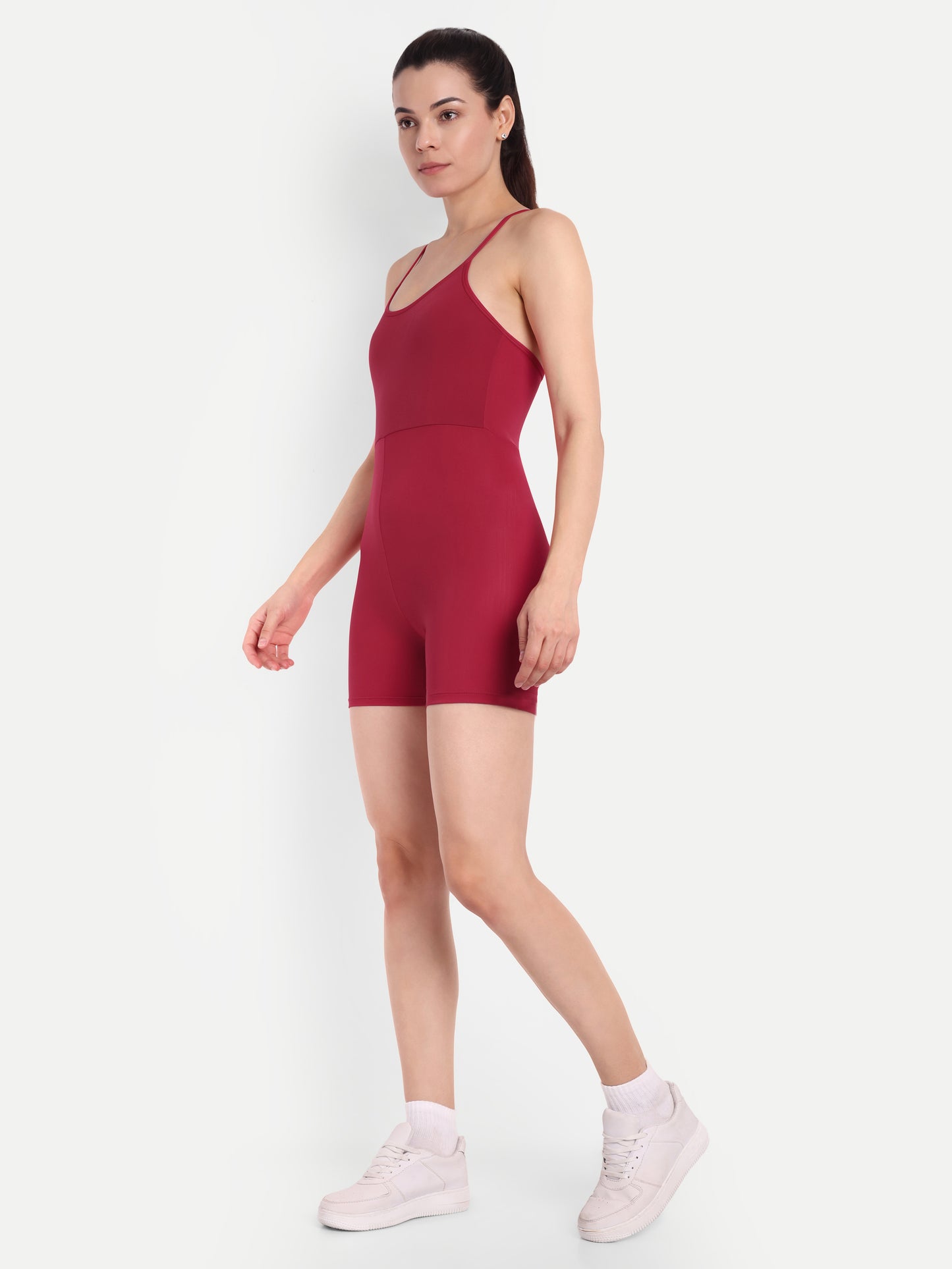 GIA PLAY SUIT IN SCARLET RED