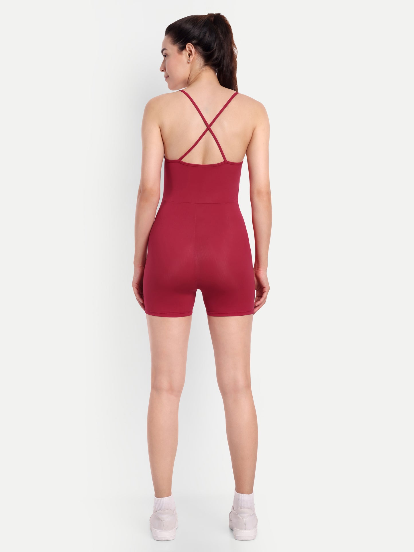 GIA PLAY SUIT IN SCARLET RED