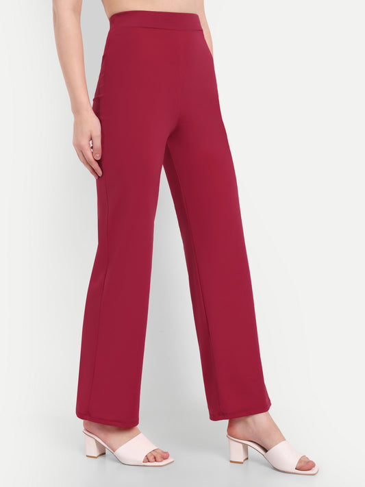 JULIA FLARED PANTS IN SCARLET RED