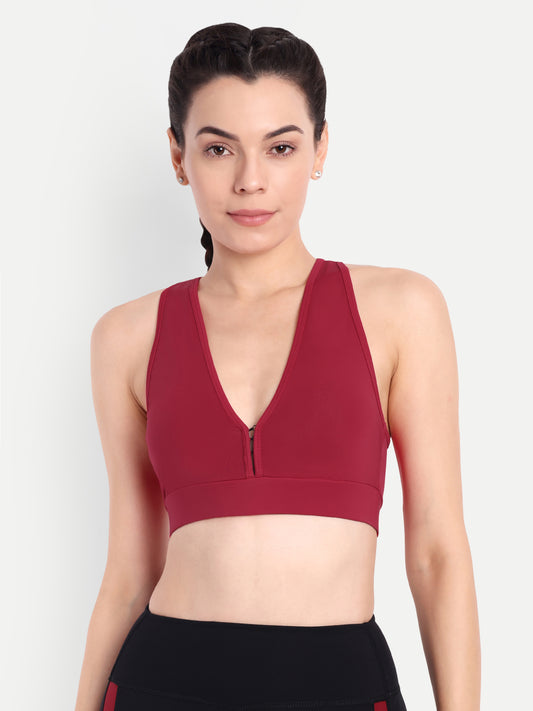 NATALIA SPORTS BRA IN SCARLET RED