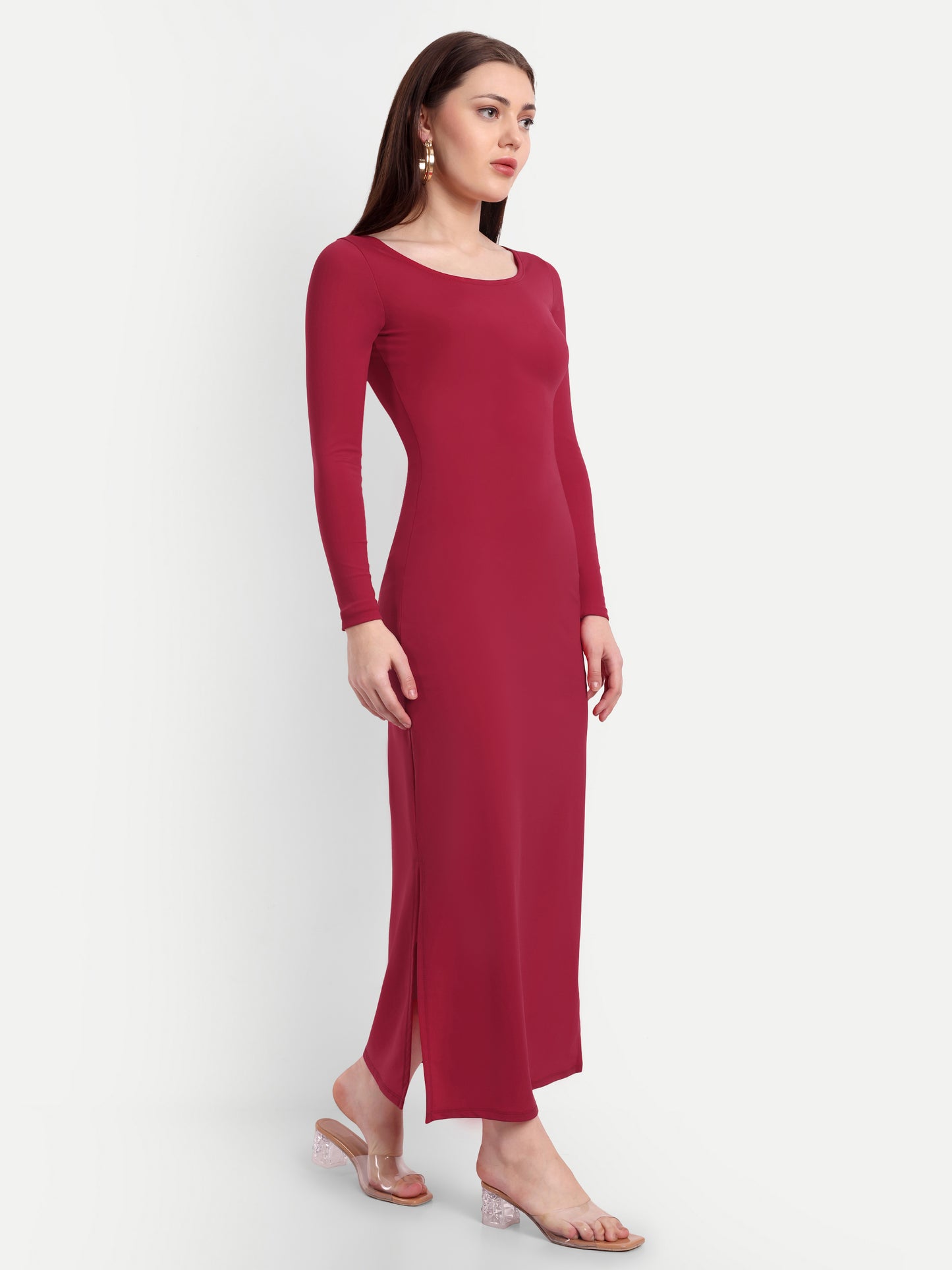 NADIA LOUNGE DRESS IN SCARLET RED