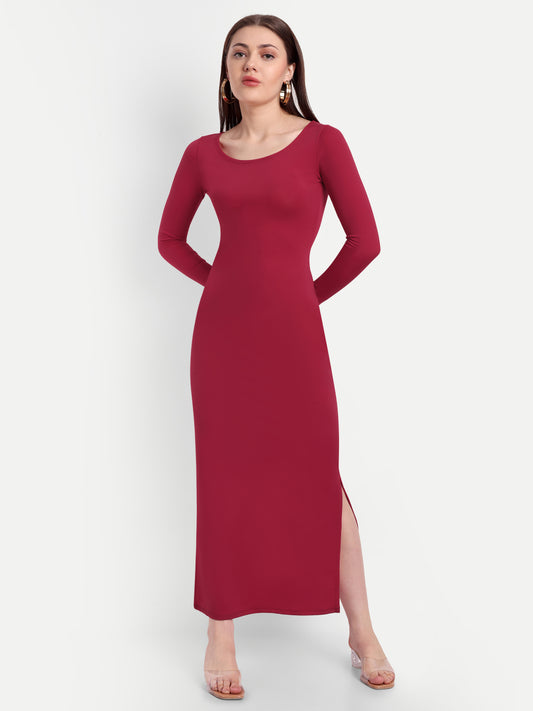 NADIA LOUNGE DRESS IN SCARLET RED