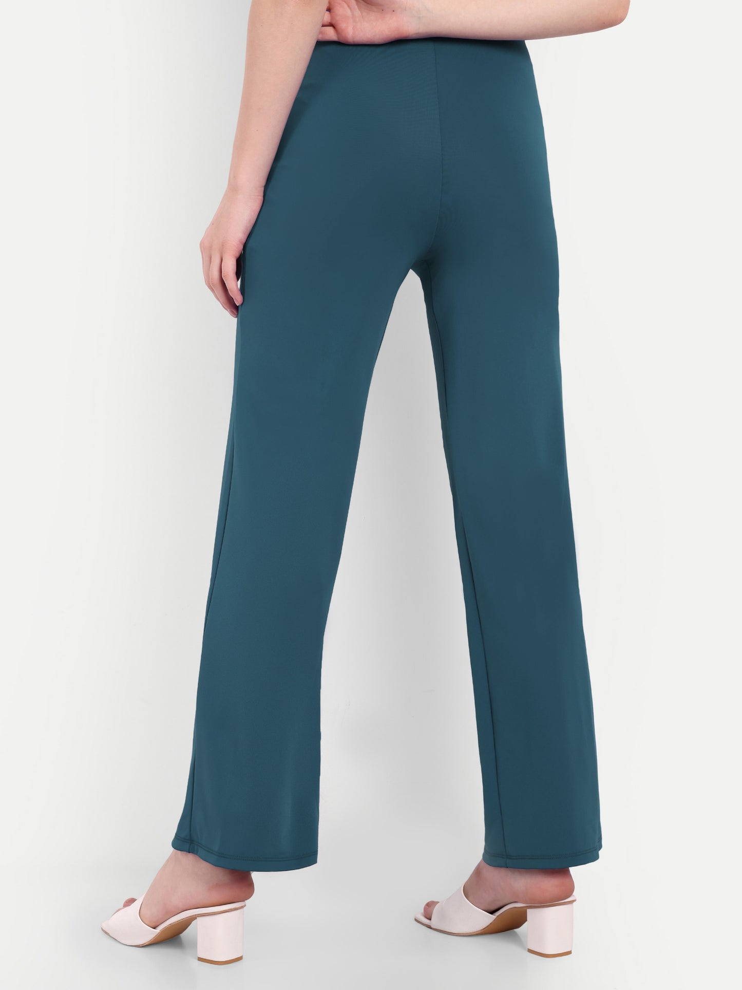 JULIA FLARED PANTS IN TEAL BLUE