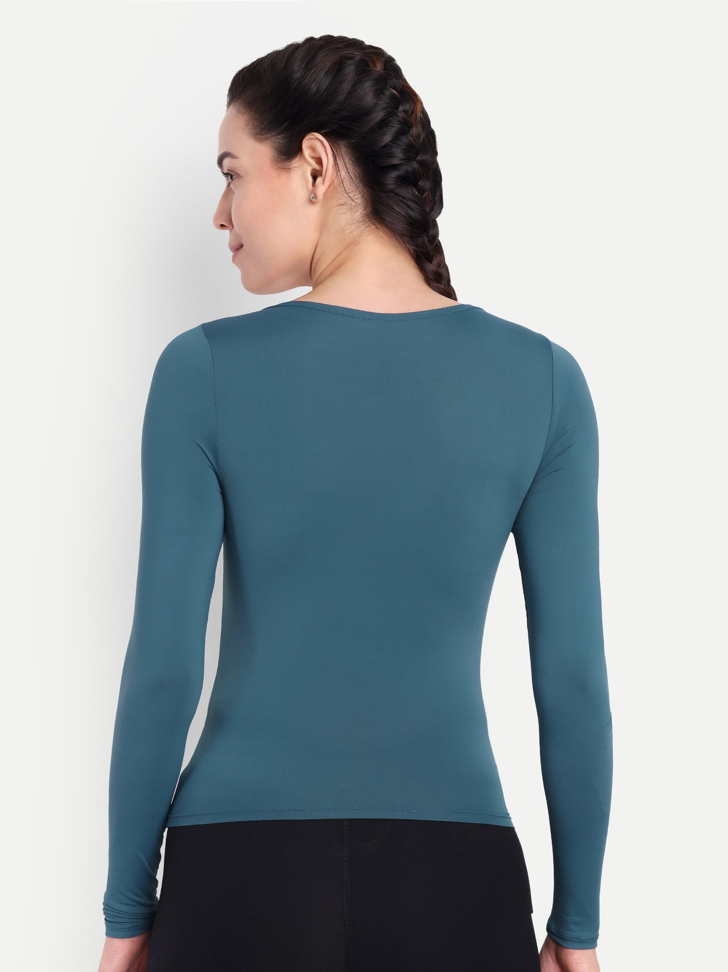 ZOE TOP IN TEAL BLUE