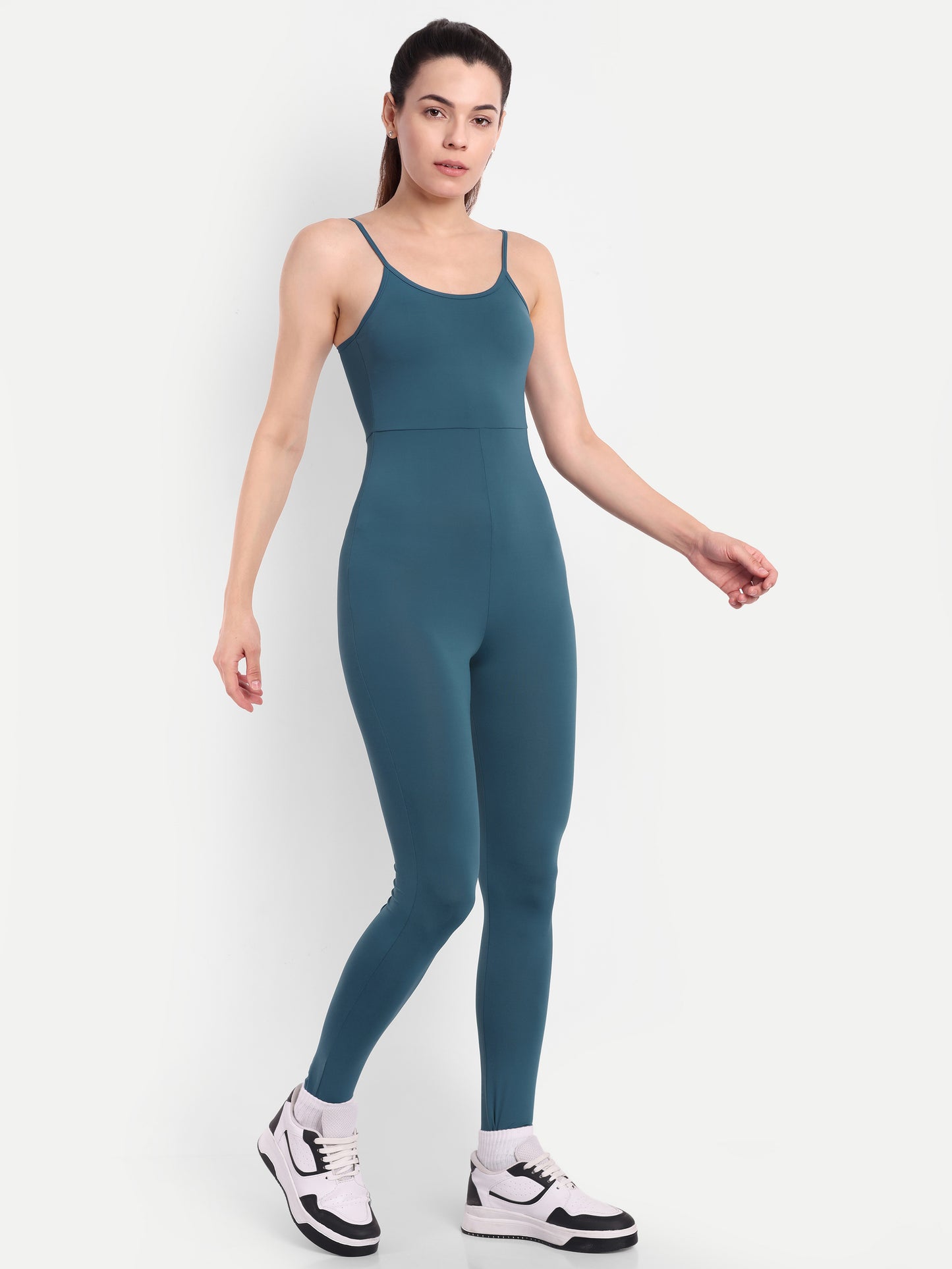 ISA BODYSUIT IN TEAL BLUE