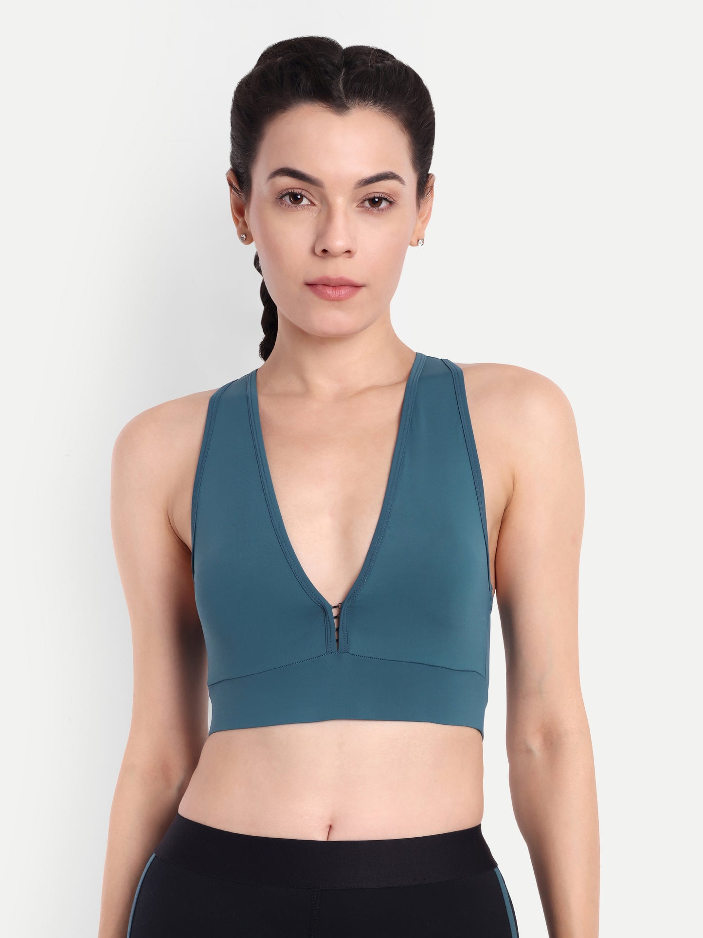 NATALIA SPORTS BRA IN TEAL BLUE