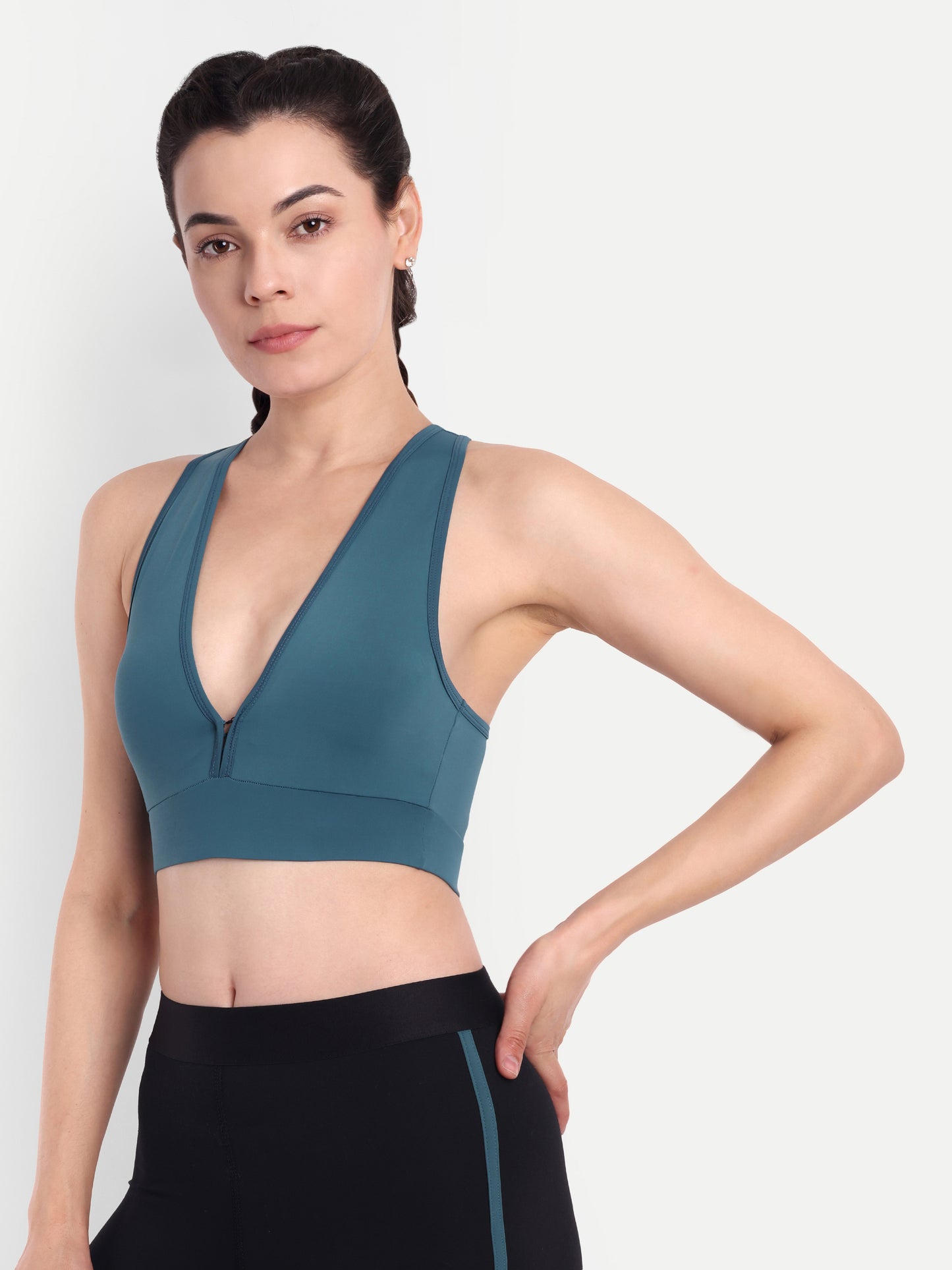 NATALIA SPORTS BRA IN TEAL BLUE