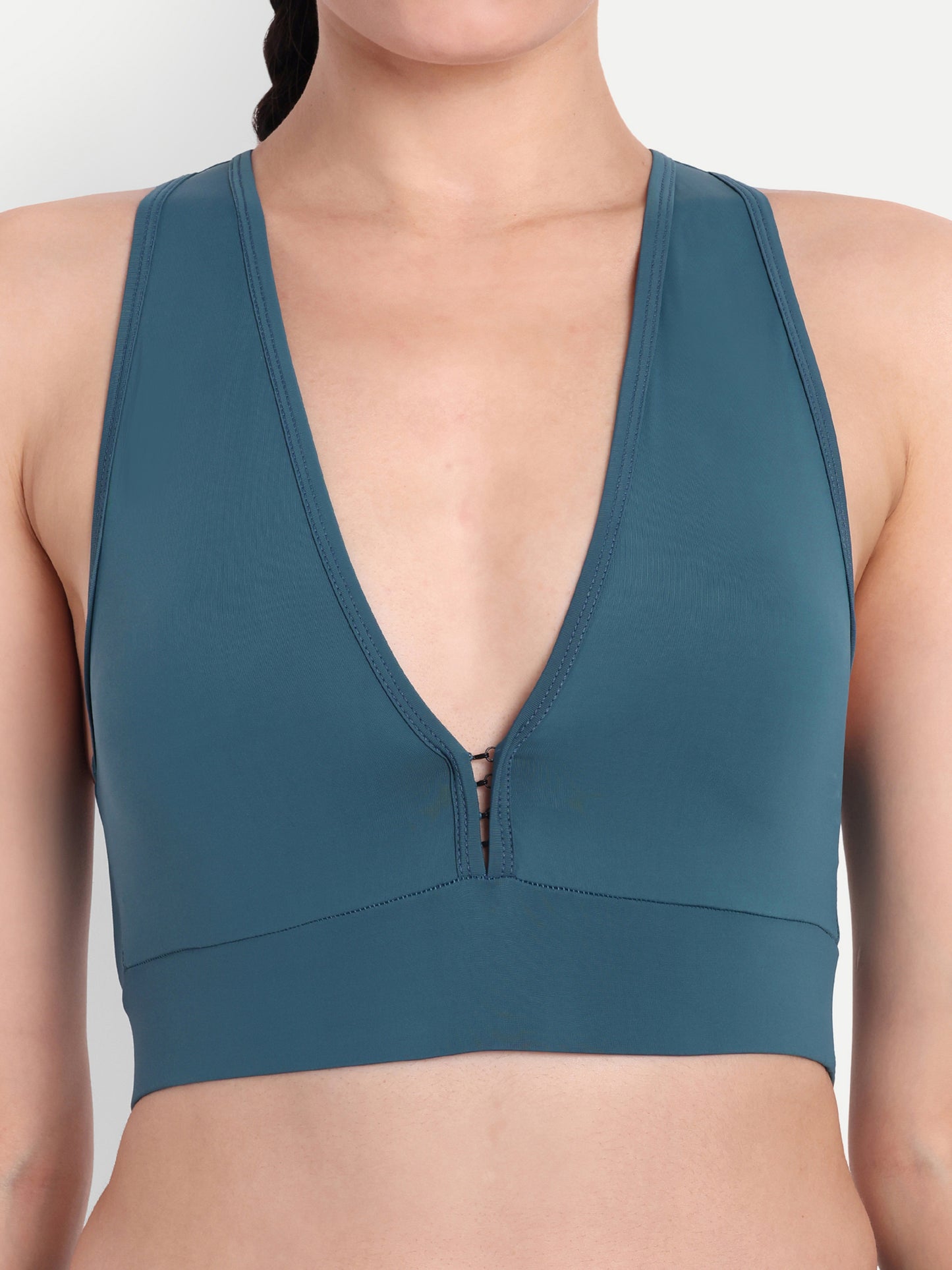 NATALIA SPORTS BRA IN TEAL BLUE