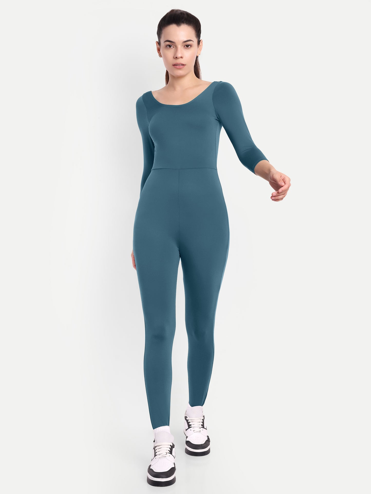 PARIS BODYSUIT IN TEAL BLUE