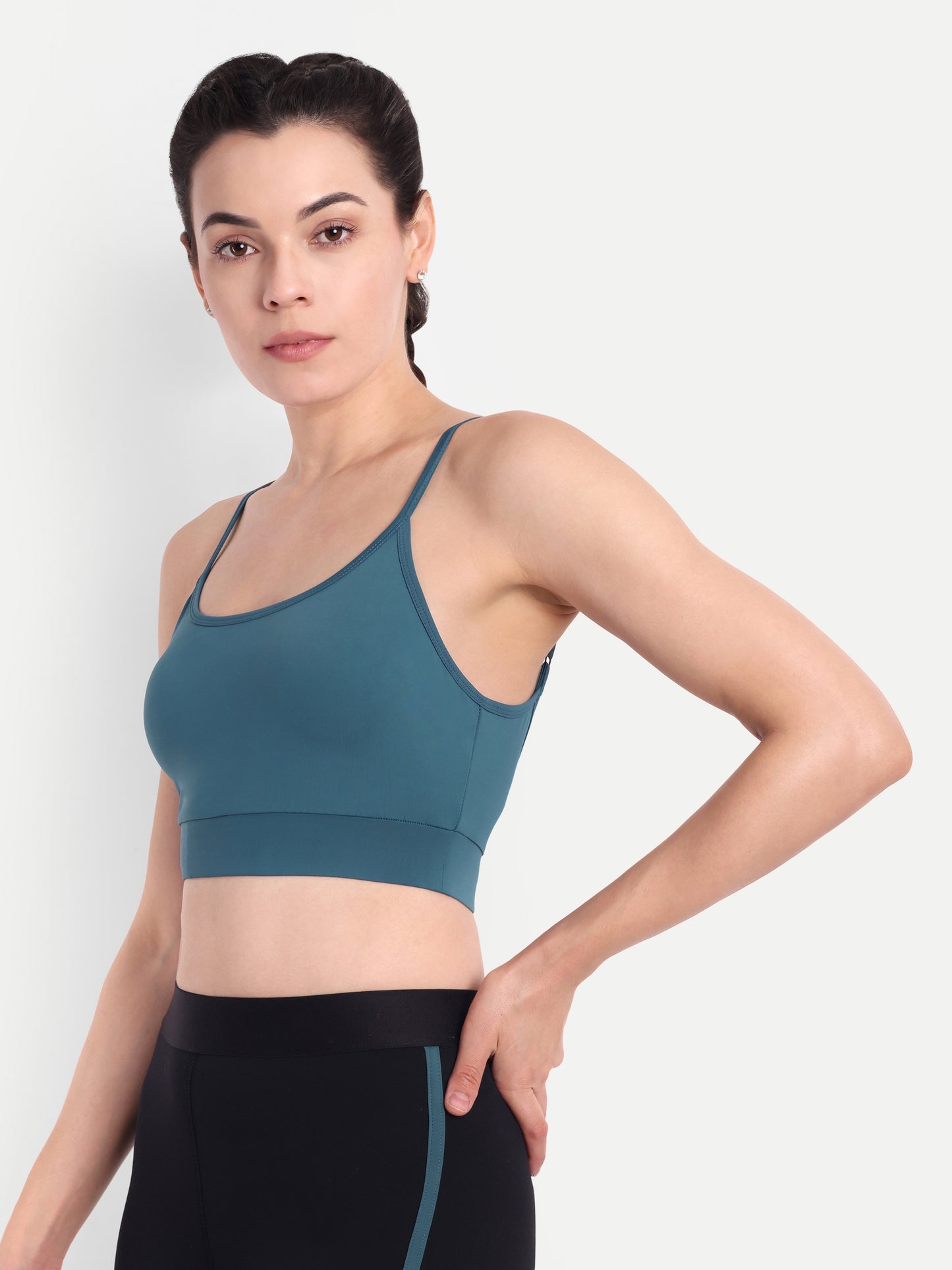 DEBBIE SPORTS BRA IN TEAL BLUE