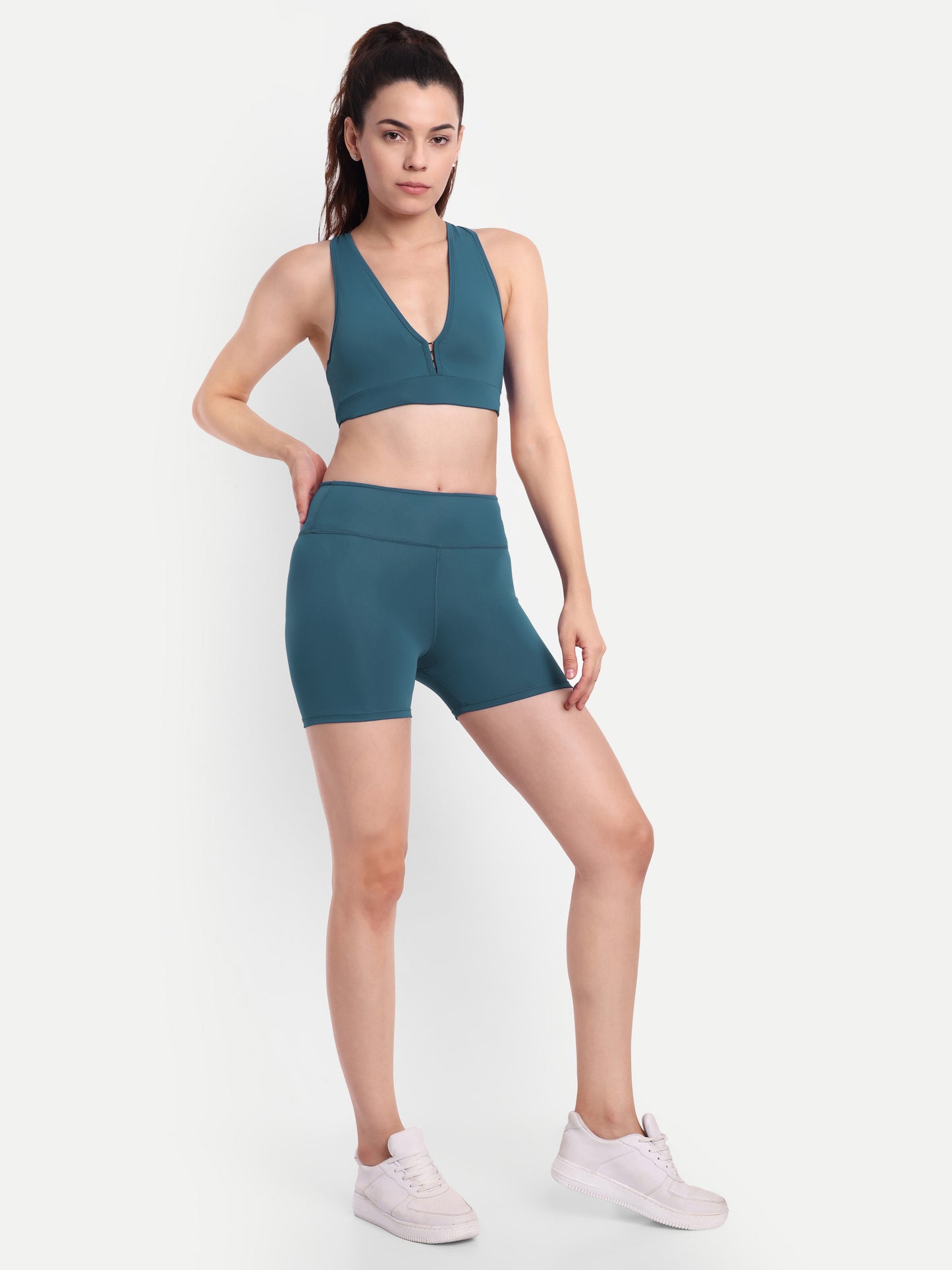 ALICIA SHORTS IN TEAL BLUE