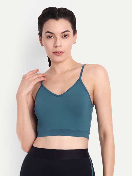 LANA SPORTS BRA IN TEAL BLUE