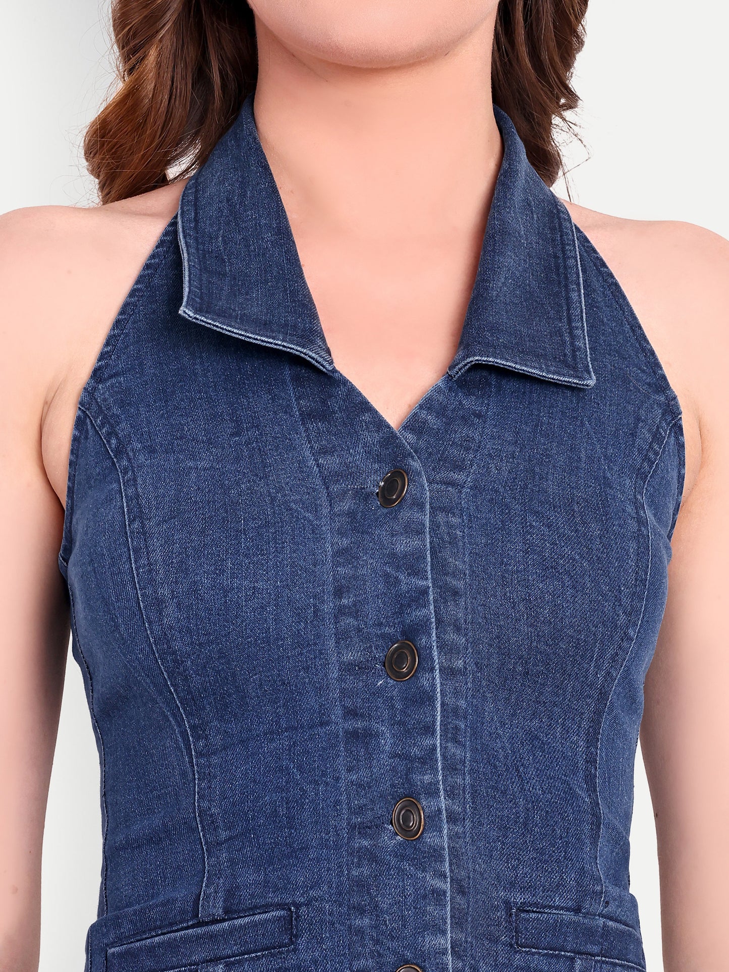 CECE DENIM WAISTCOAT