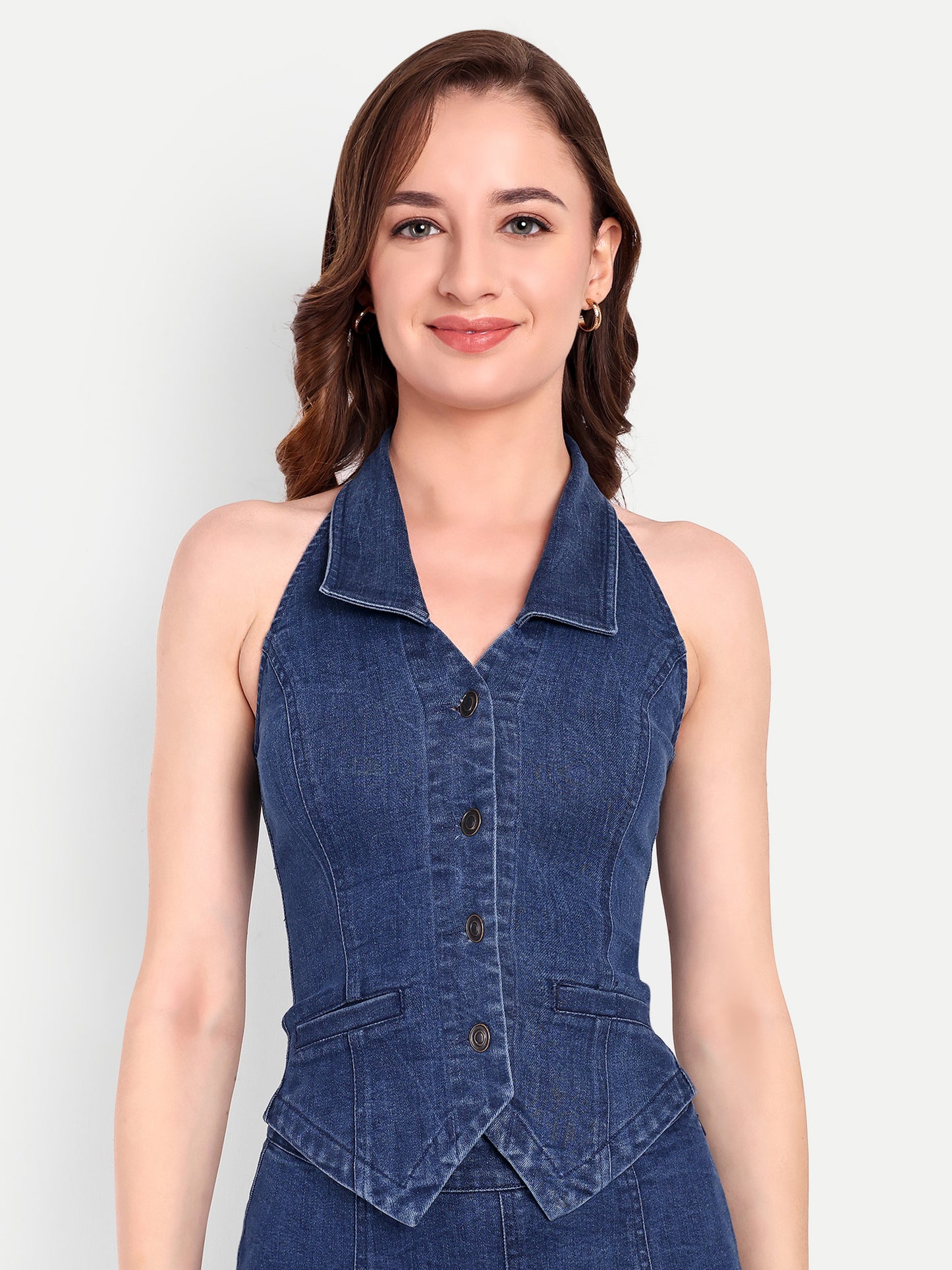 CECE DENIM WAISTCOAT