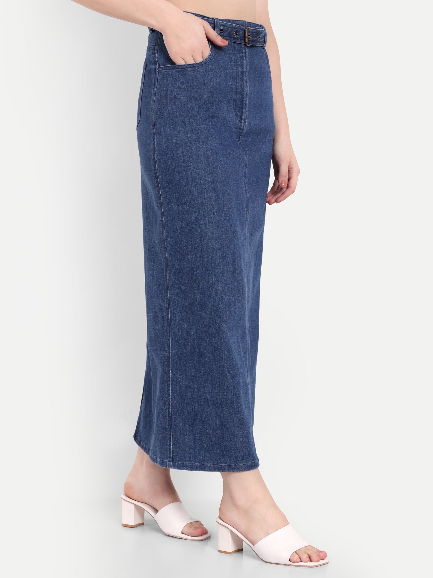 ASHLEY DENIM LONG SKIRT