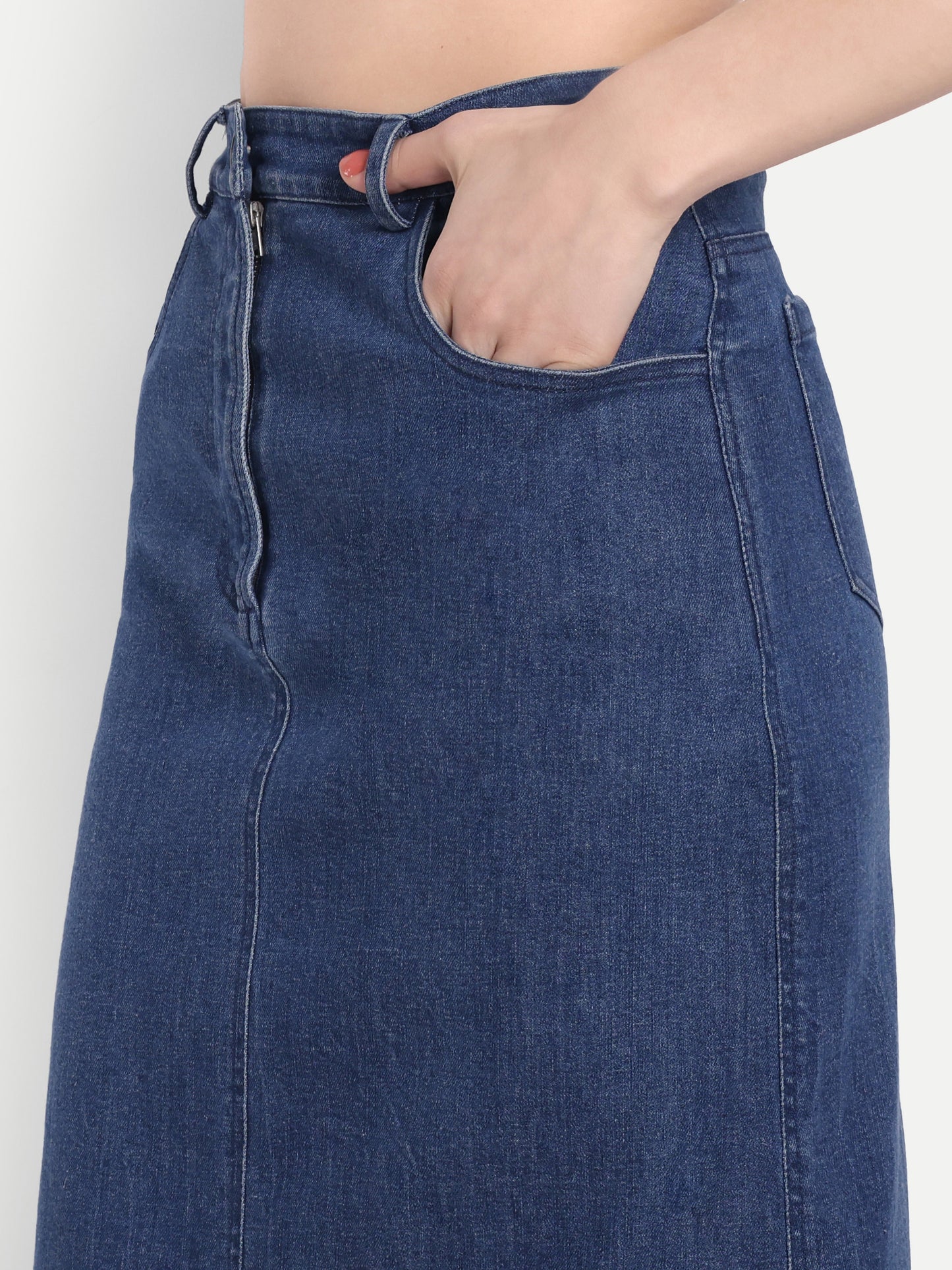 ASHLEY DENIM LONG SKIRT