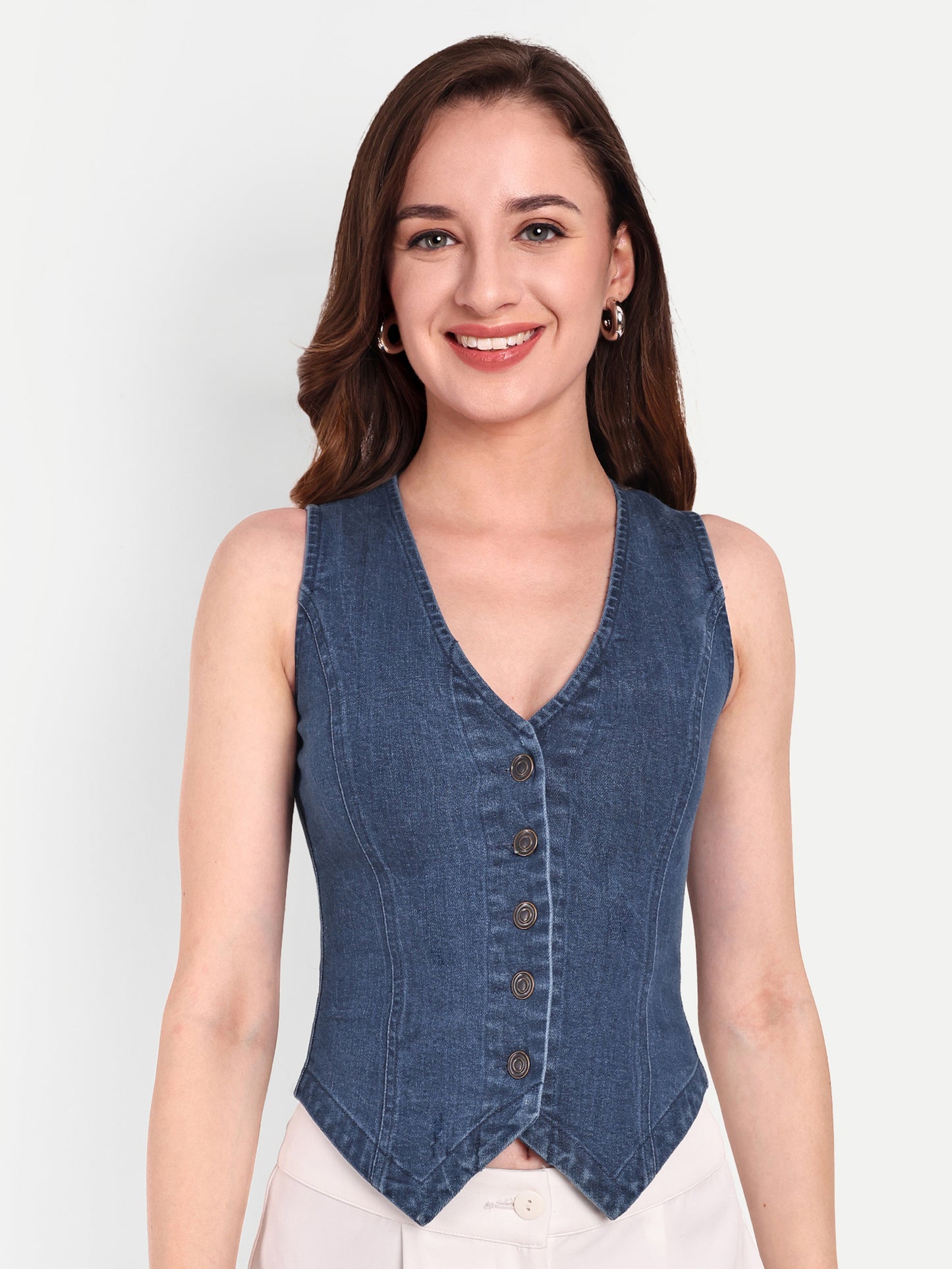 POPPY DENIM WAISTCOAT