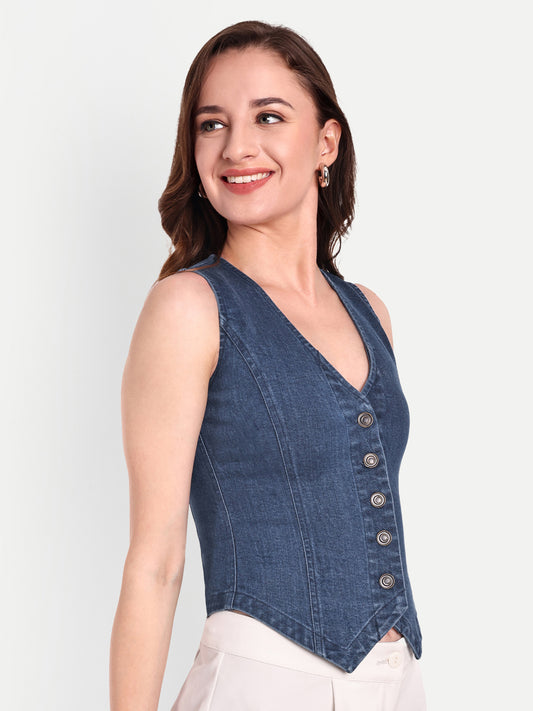 POPPY DENIM WAISTCOAT