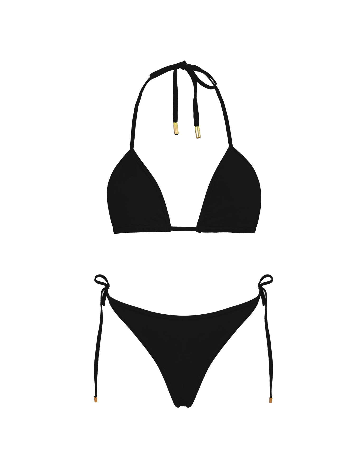 EMILY TIE UP BIKINI IN BLACK WITH SARONG