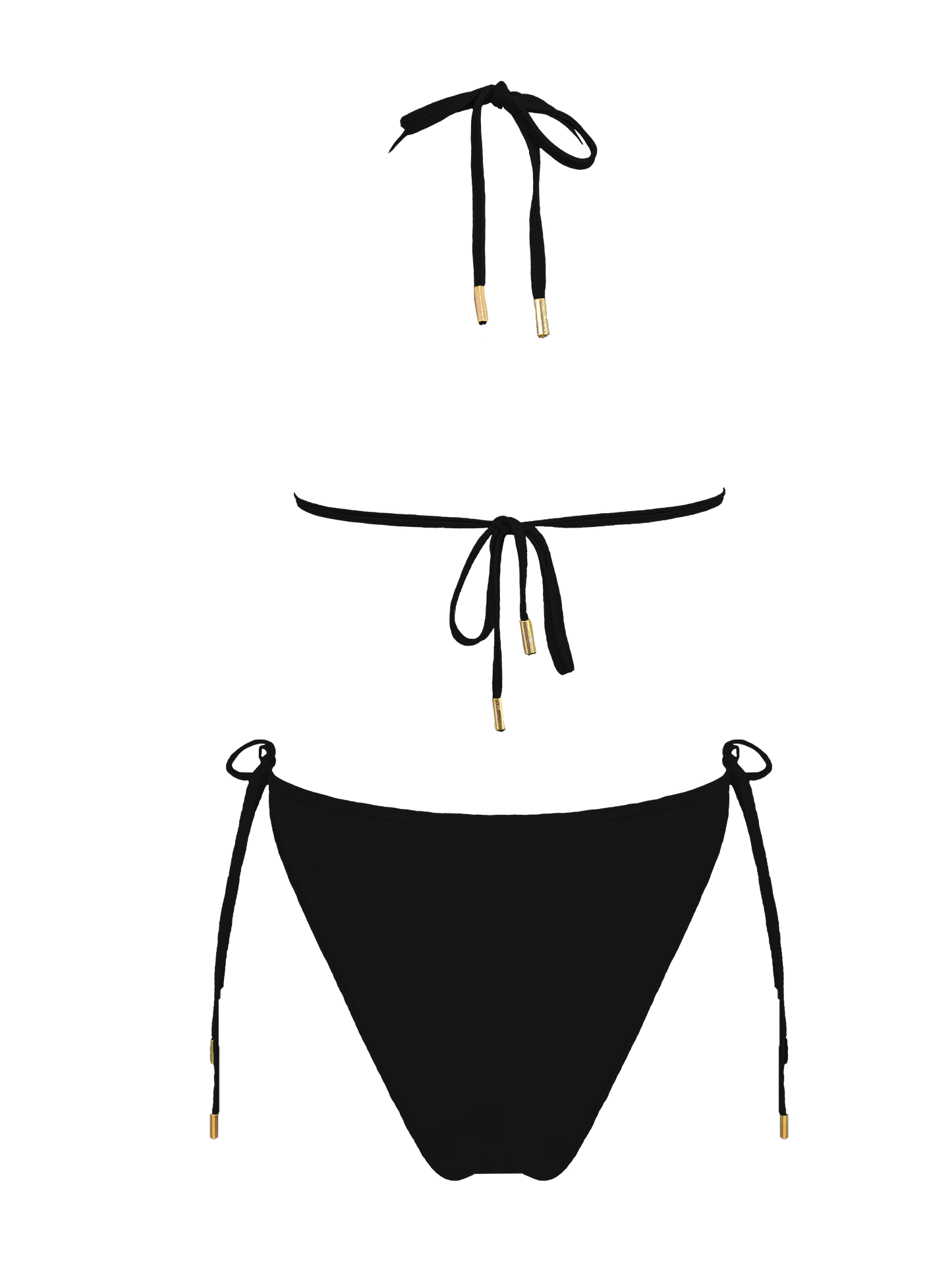 EMILY TIE UP BIKINI IN BLACK WITH SARONG