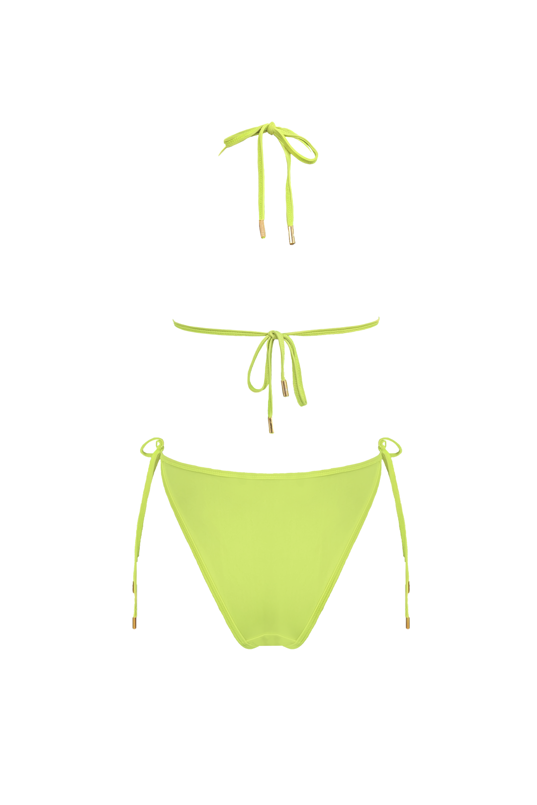 EMILY TIE UP BIKINI IN LIME WITH SARONG