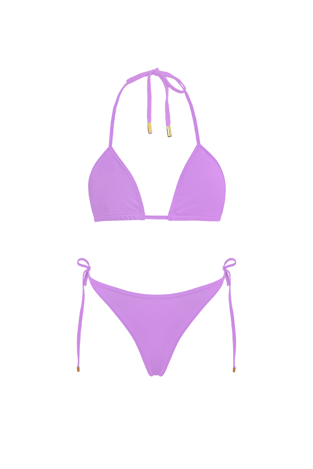 EMILY TIE UP BIKINI IN LILAC WITH SARONG