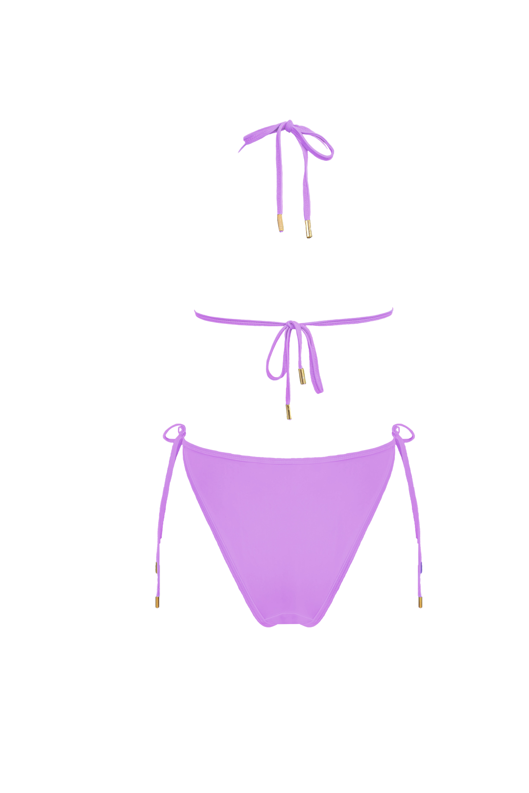 EMILY TIE UP BIKINI IN LILAC WITH SARONG